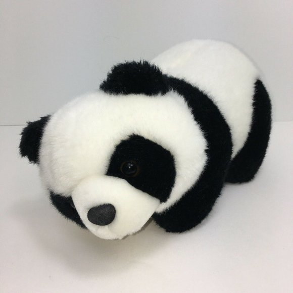 Panda Bear Plush Stuffed Animal 10" Black White Baby Standing Forest Animals - Picture 10 of 12